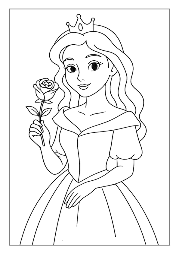 Princess Holding A Rose