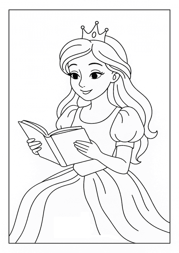 Princess Reading A Book