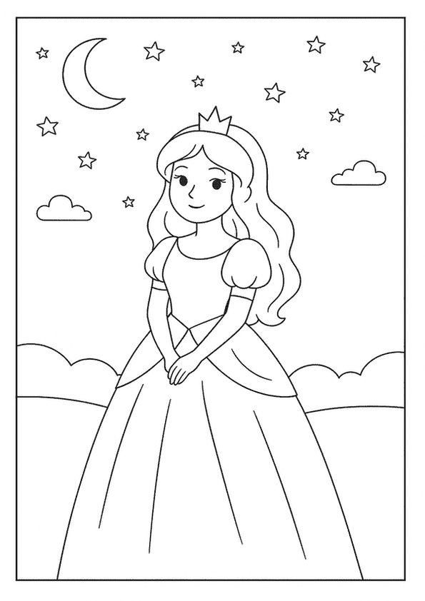 Princess Under Starry Sky