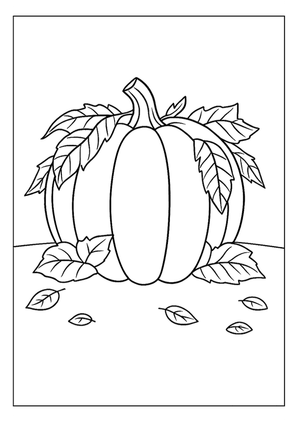 Pumpkin With Detailed Leaves