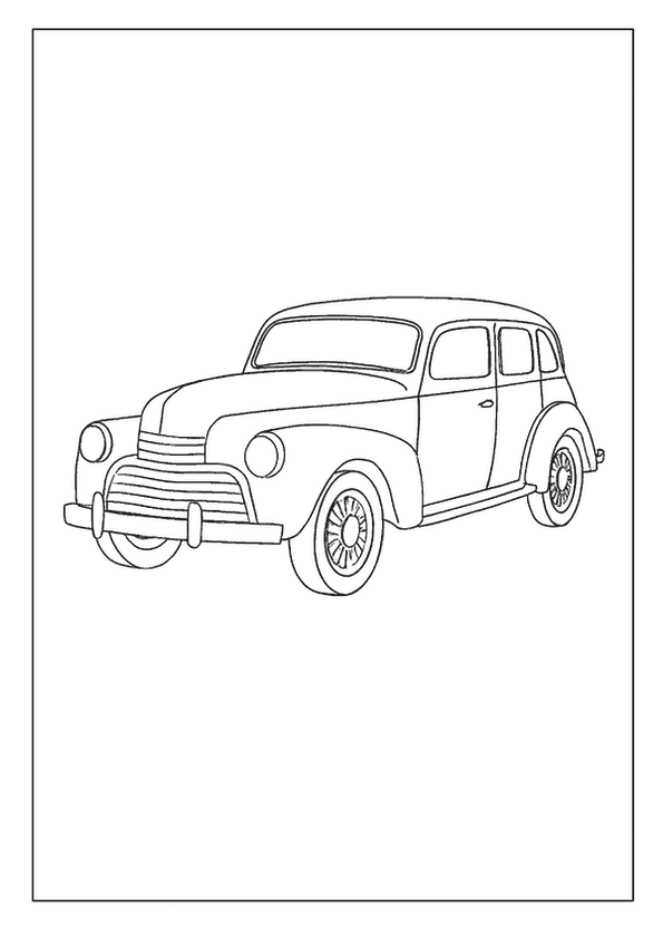 Retro Car Line Sketch