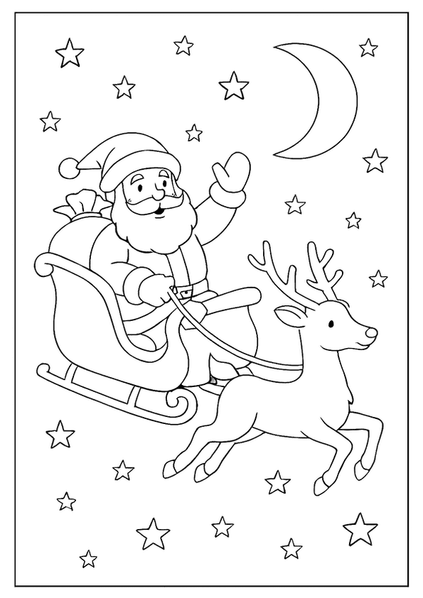 Santa Waving Sleigh Ride