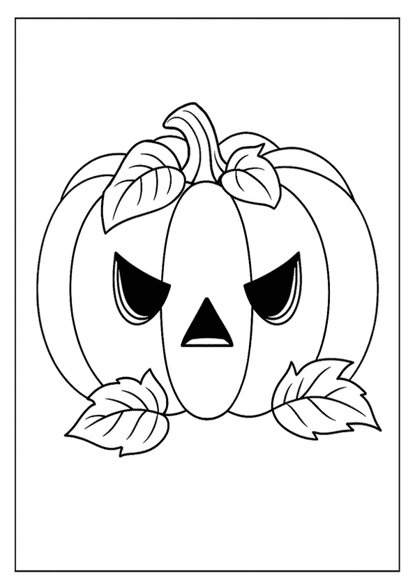 Scary Pumpkin Face Drawing