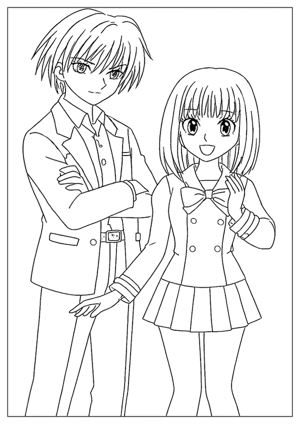 School Friends Anime Coloring