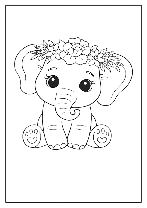Seated Baby Elephant Delight