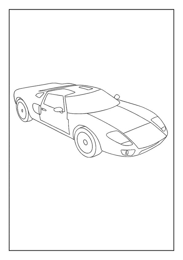 Sleek Racing Vehicle Outline