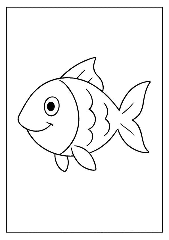 Smiling Fish Easy Sketch