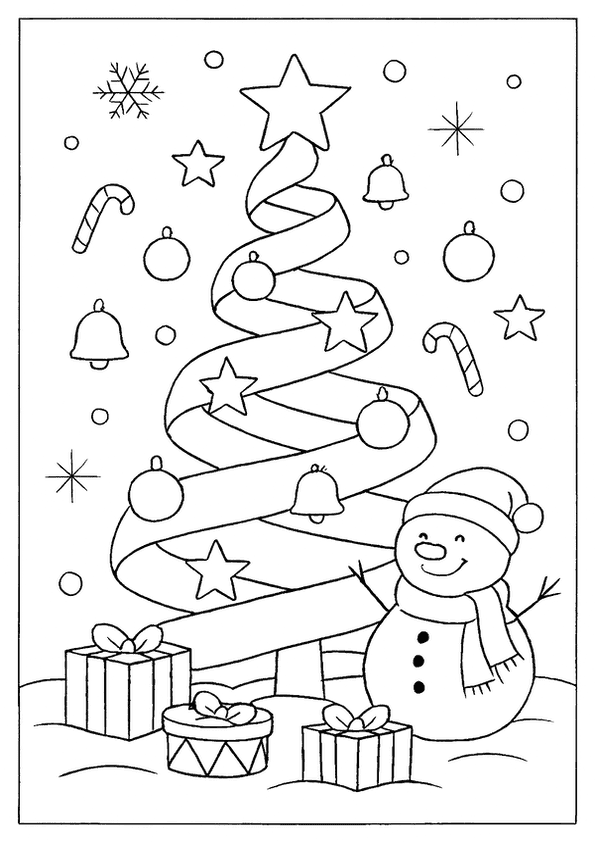 Snowman Ribbon Garland Scene