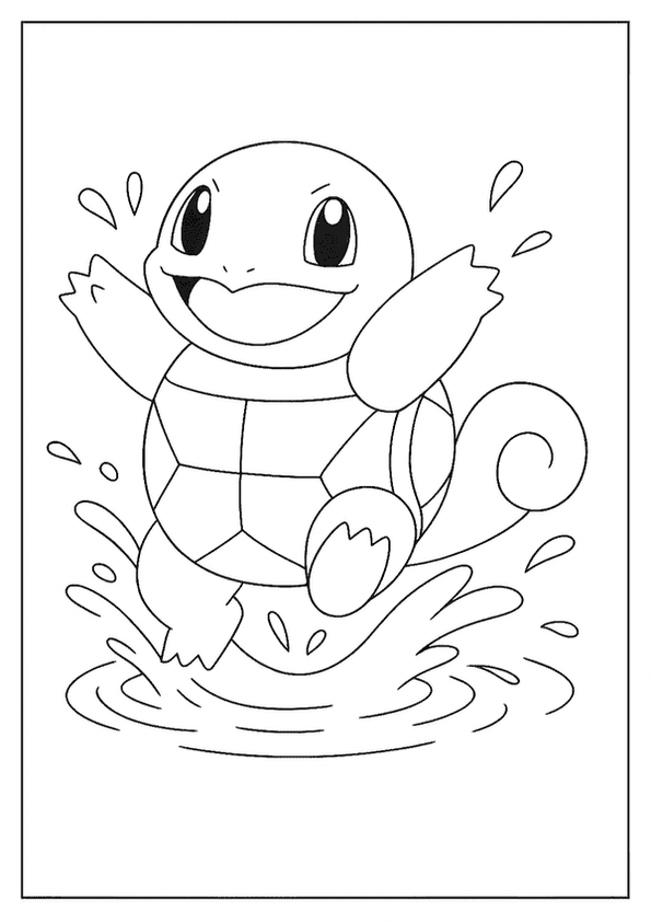 Squirtle Splashing In Water