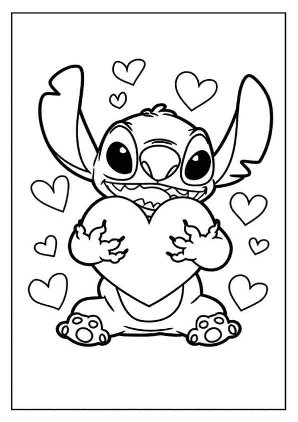 Stitch Holding Big Heart