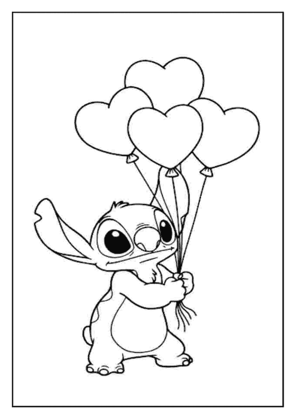  Stitch With Party Balloons