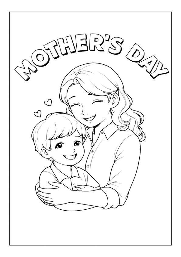 Super Mom Hero Coloring