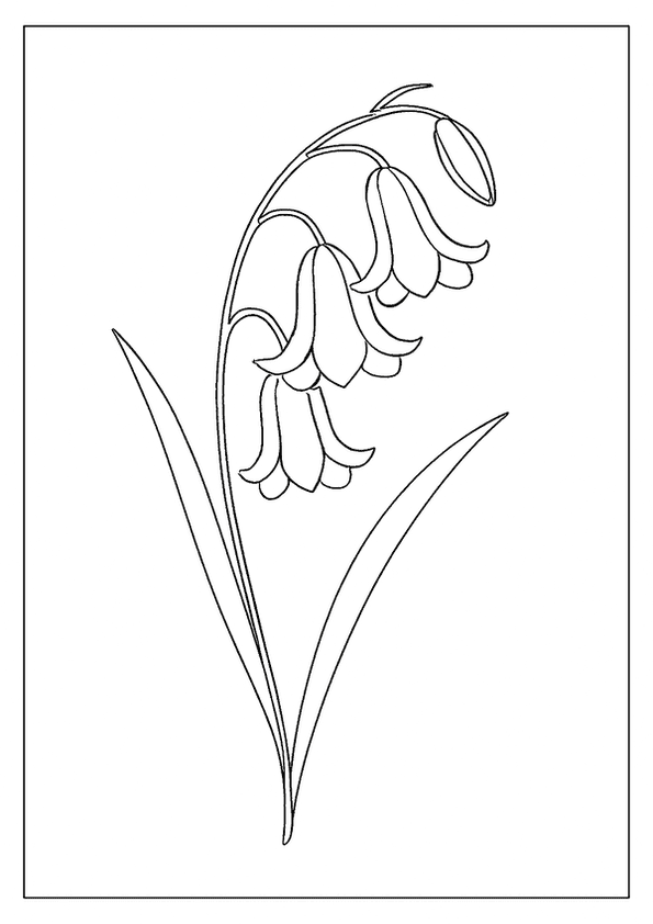 Sweet Bellflower Coloring Scene