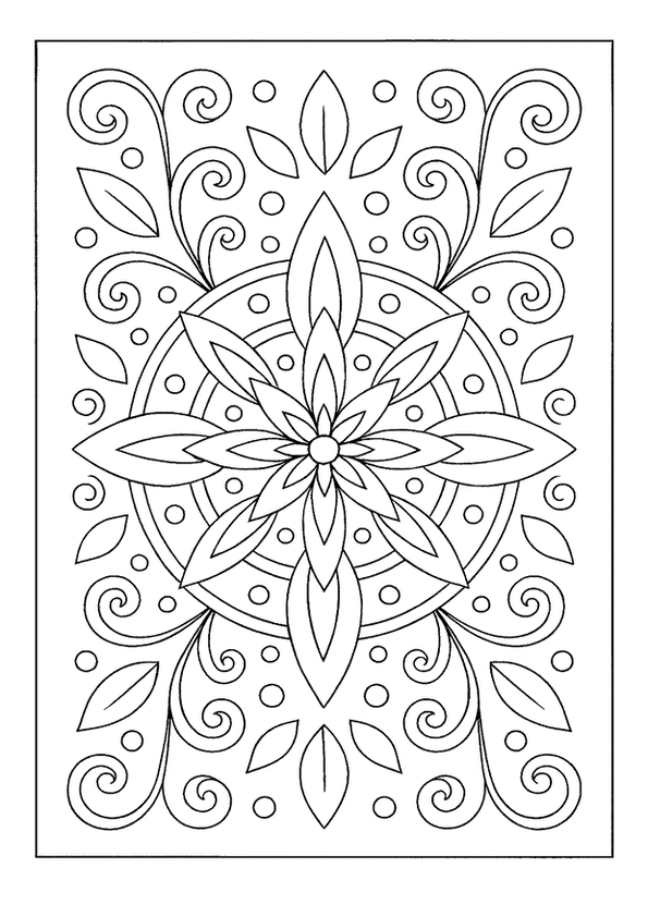 Symmetrical Diamond Floral Design