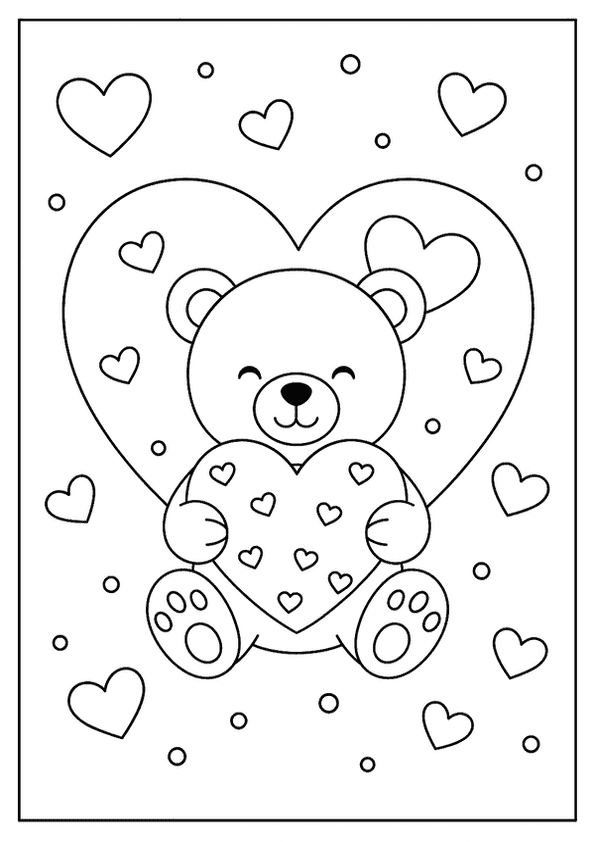 Teddy Bear Holding Heart