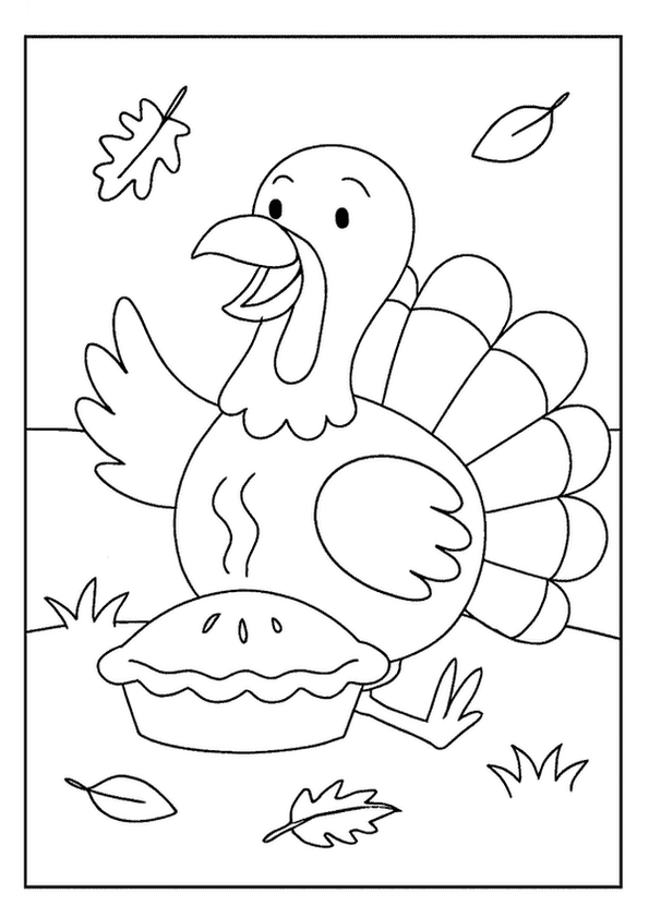 Turkey Sitting Near Pie