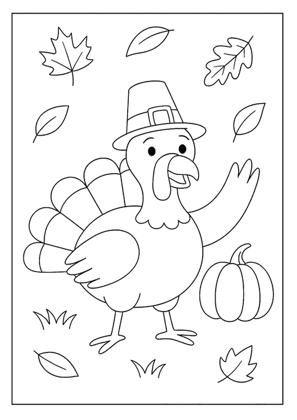 Turkey Under Falling Leaves