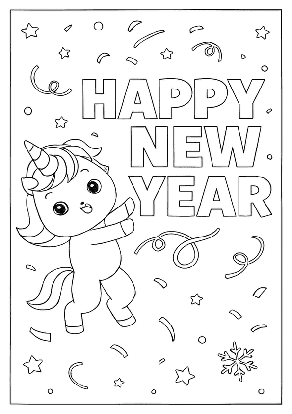 Unicorn Celebrates New Year