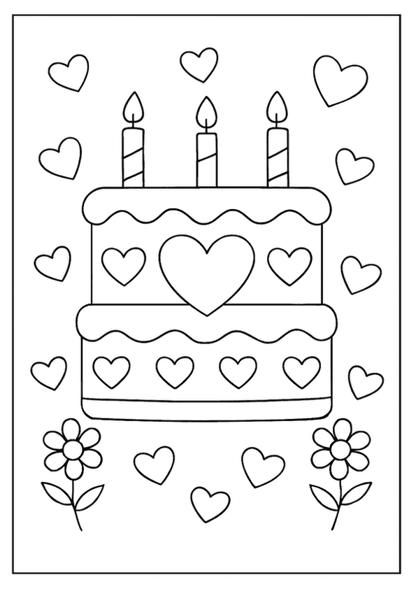 Valentine Cake With Candles