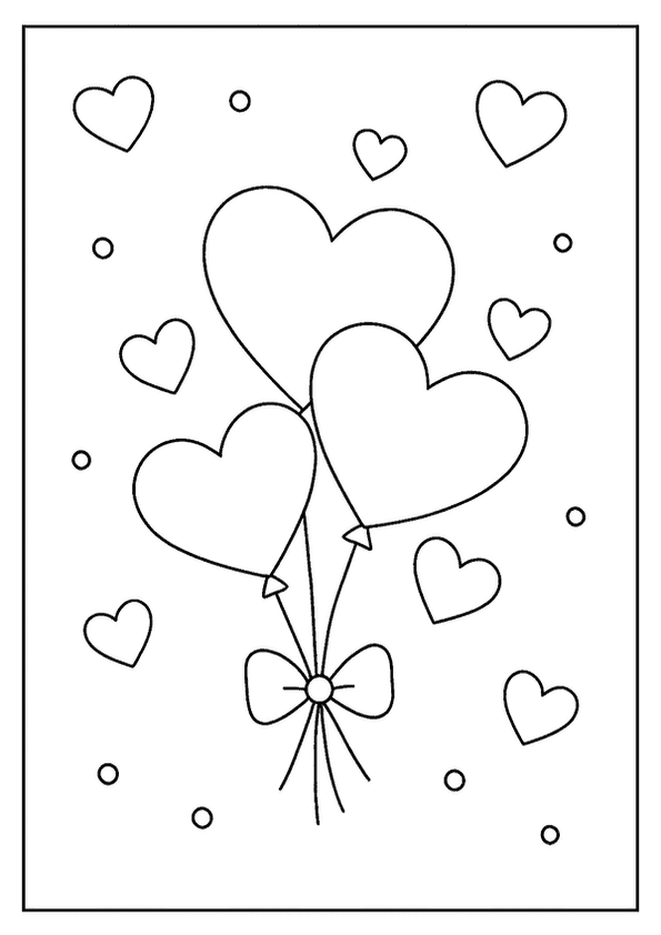 Valentines Balloon Heart Cluster