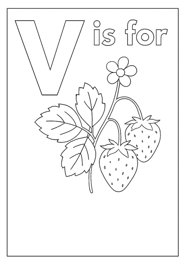 Vibrant V Letter Coloring
