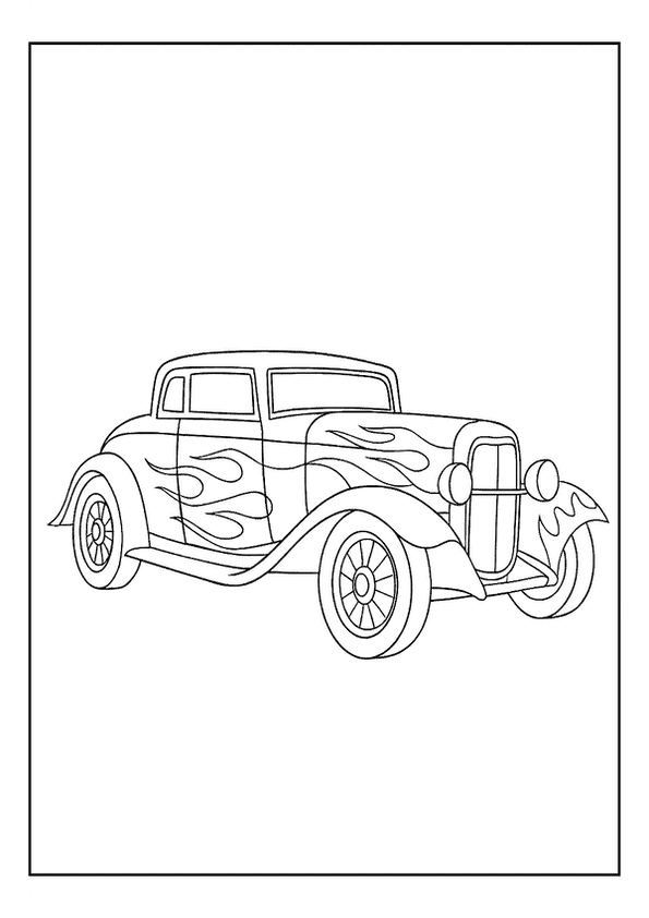 Vintage Speedster Line Art