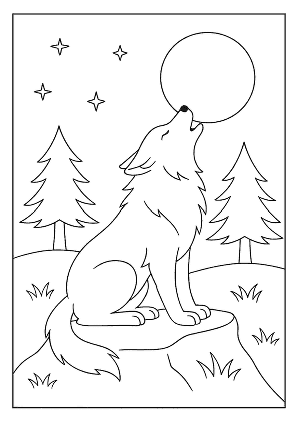 Wolf Howling At Moon
