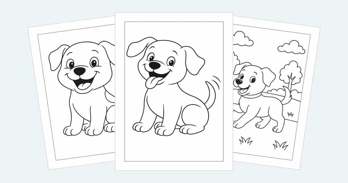 Dog Coloring Pages (Free Printable PDFs)
