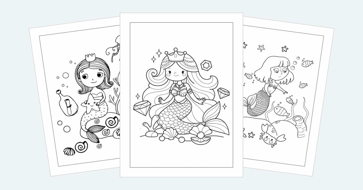 Mermaid Coloring Pages