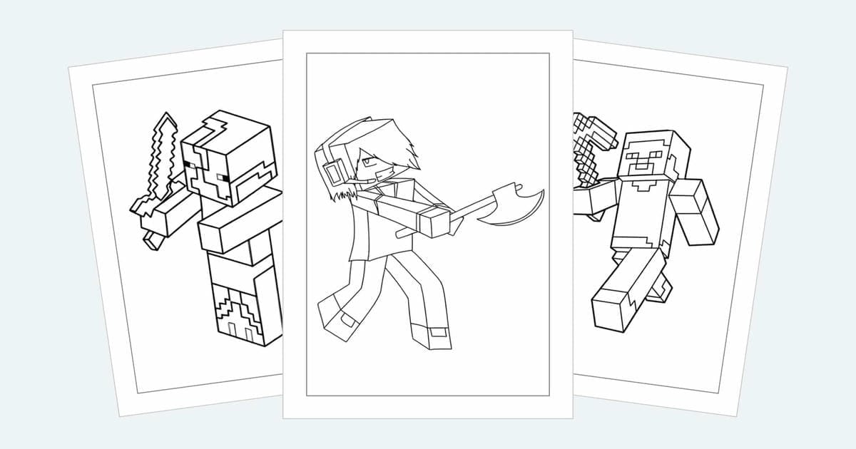 Minecraft Coloring Pages (Free Printable PDFs)