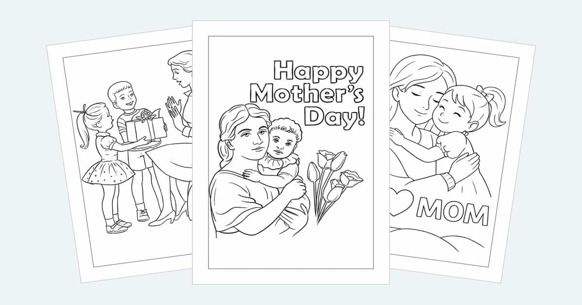 Mom Coloring Pages (Free Printable PDFs)