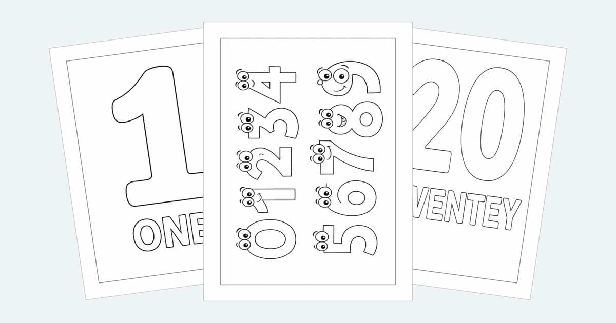 Number Coloring Pages (22+ Free Printable PDFs)