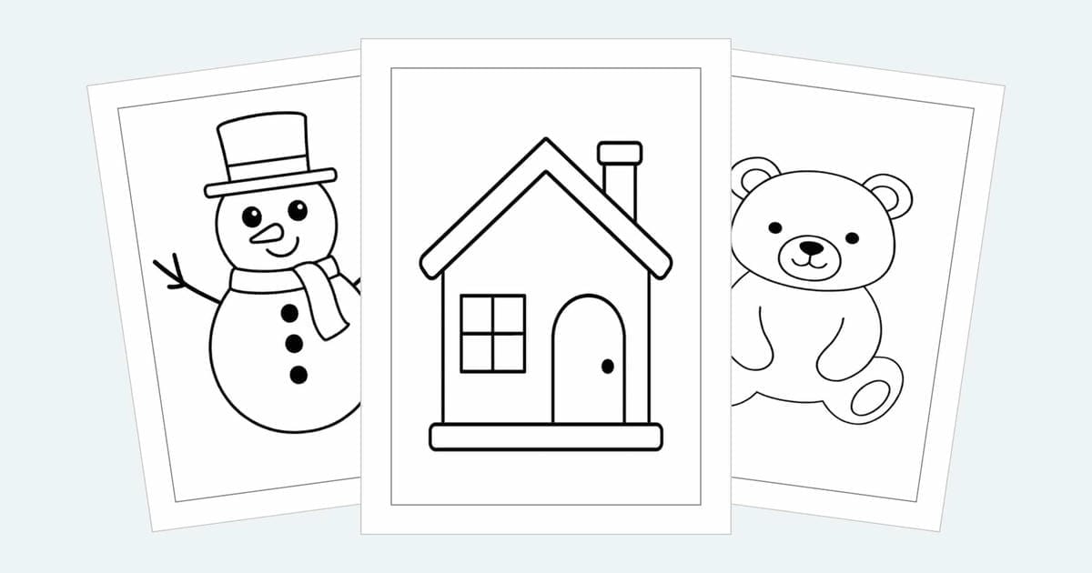 Simple Coloring Pages (Free Printable PDFs)