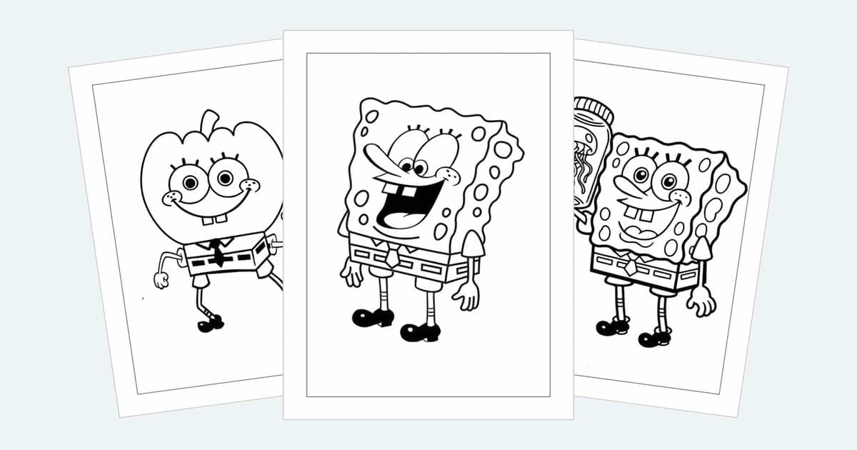 SpongeBob Coloring Pages (Free PDF Printables)
