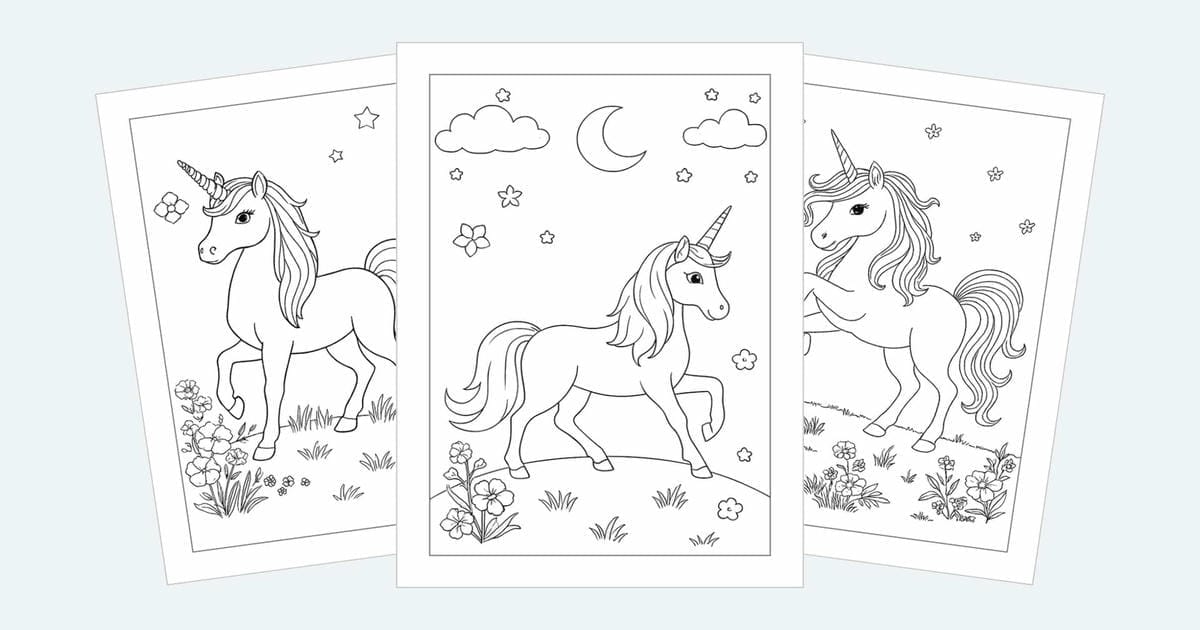 Unicorn Coloring Pages