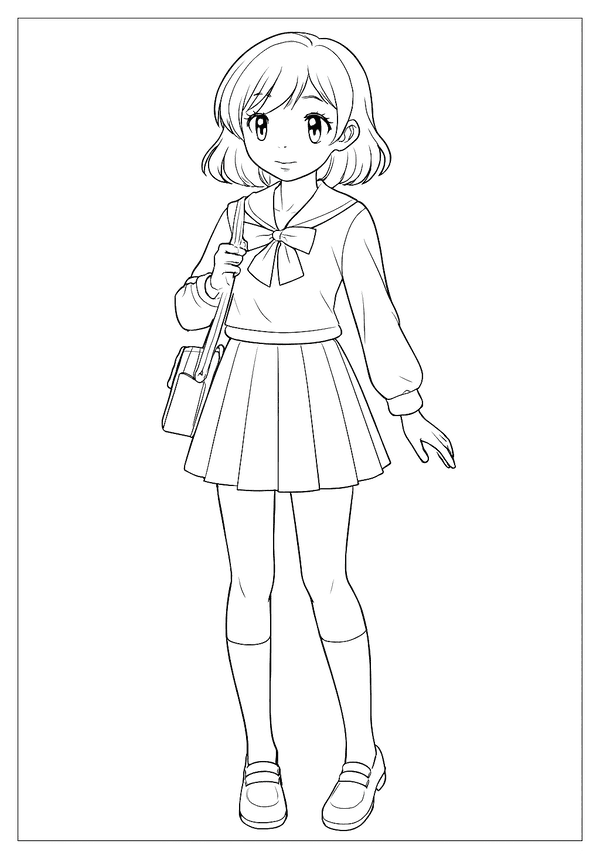 Anime Coloring Pages and Printable Sheets