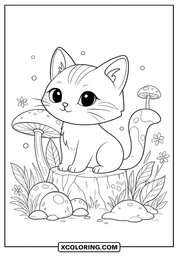 Coloring preview for Cat Coloring Pages