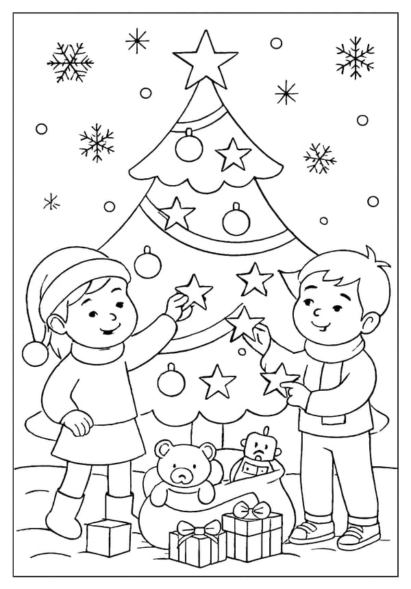 Christmas Tree Coloring Pages
