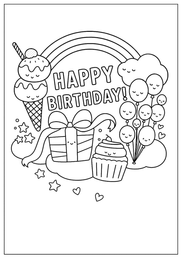 Birthday Coloring Pages