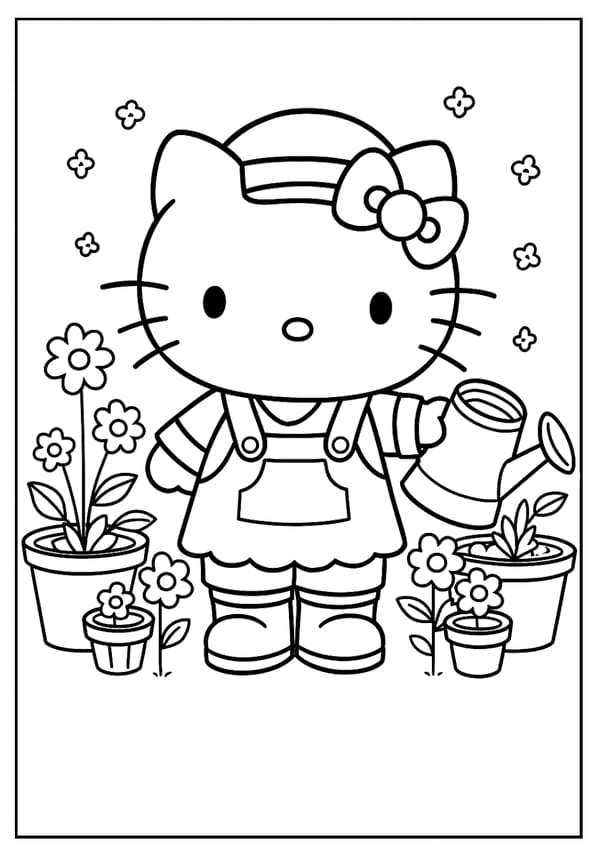 Hello Kitty Coloring Pages