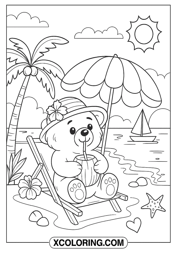 Coloring preview for Summer Coloring Pages