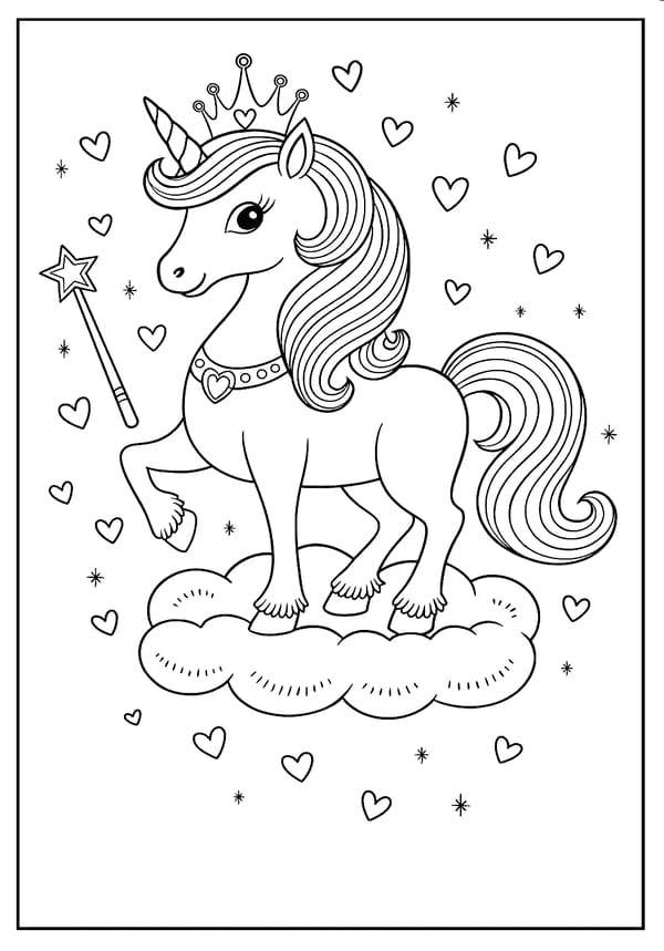 Unicorn Coloring Pages