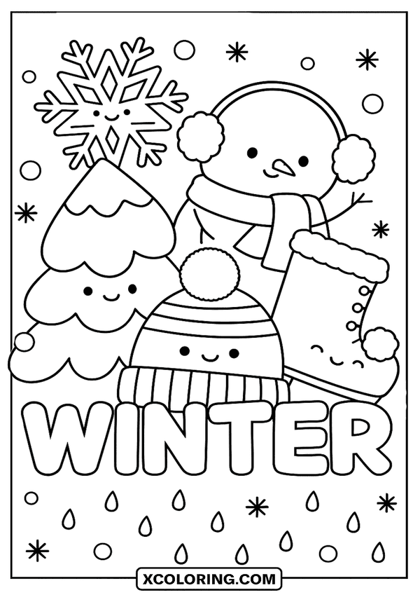 Coloring preview for Winter Coloring Pages