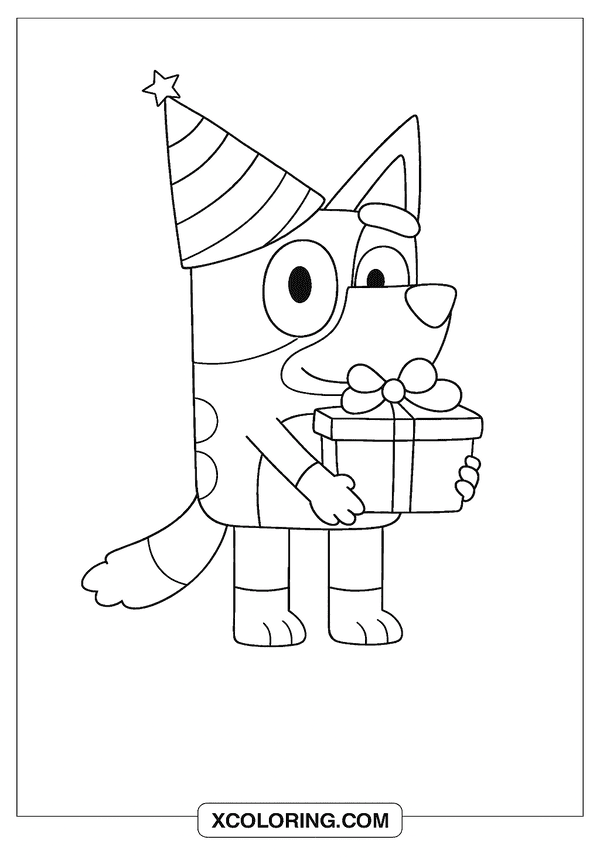Bluey Cartoon Coloring Page For Kids coloring page