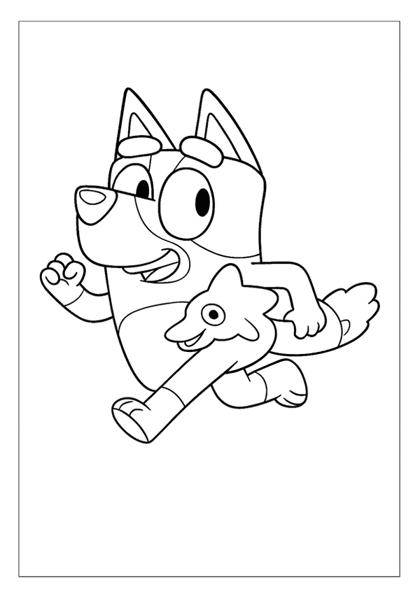 Printable Bluey Kids Coloring Page For Fun Time Coloring Sheet