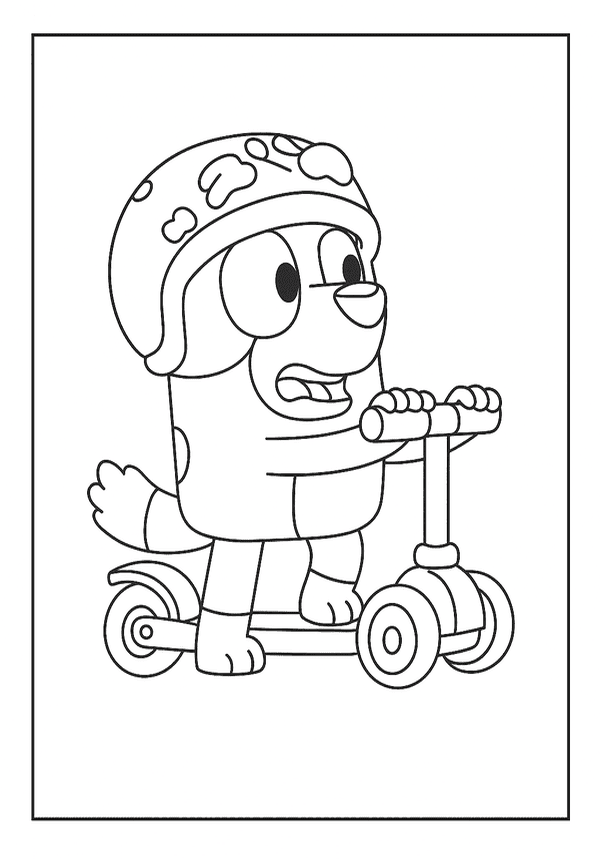 Printable Bluey Simple And Cute Coloring Page Coloring Sheet
