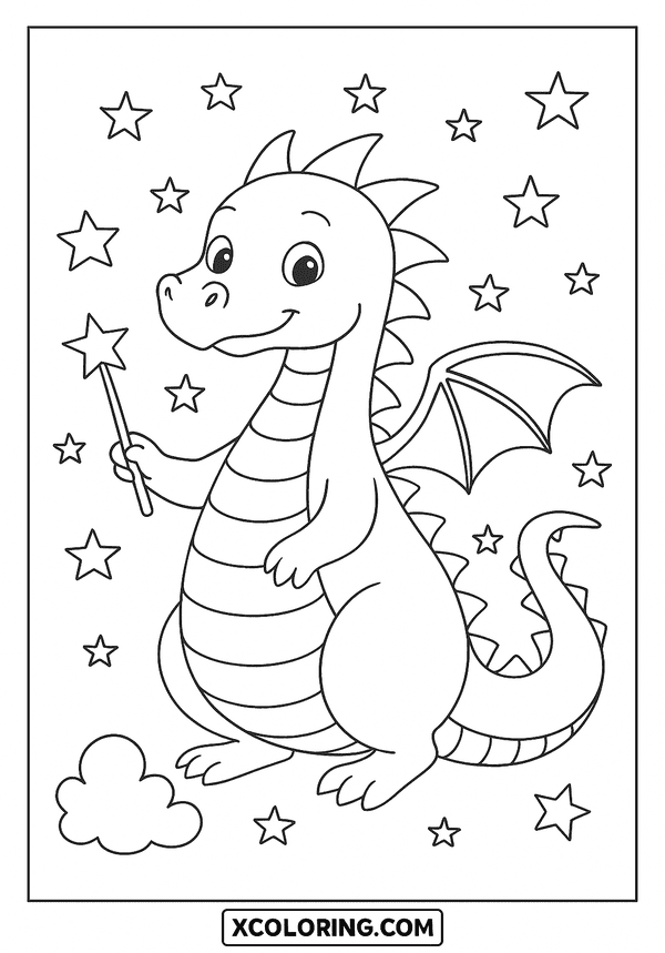 Color the Magic Dragon coloring page