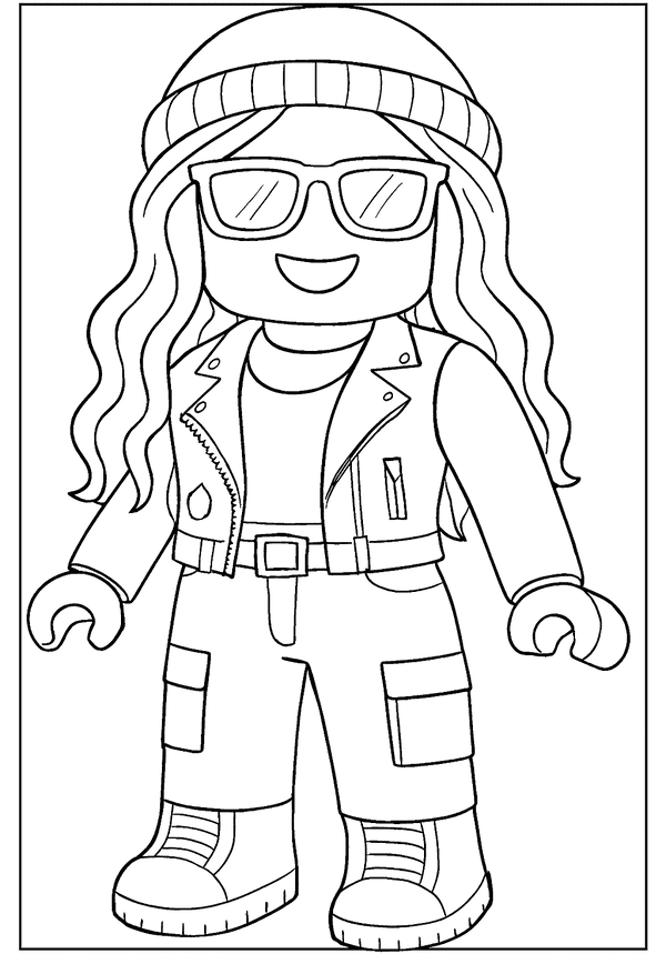 Cool Roblox Girl Fun coloring sheet
