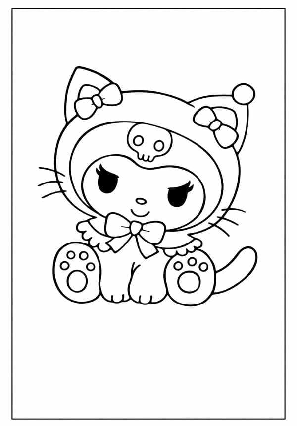 Cute Kuromi Coloring Pages
