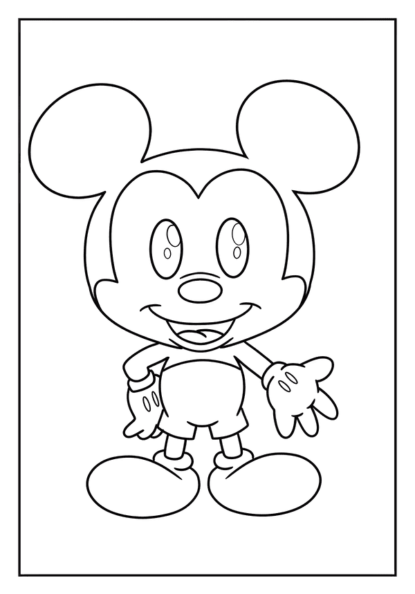 Disney Mickey Mouse Waving coloring page